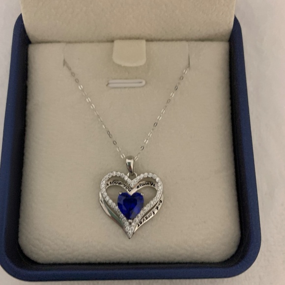 NWT 925 Sterling Silver I love you Always and Forever Necklace - Picture 5 of 12